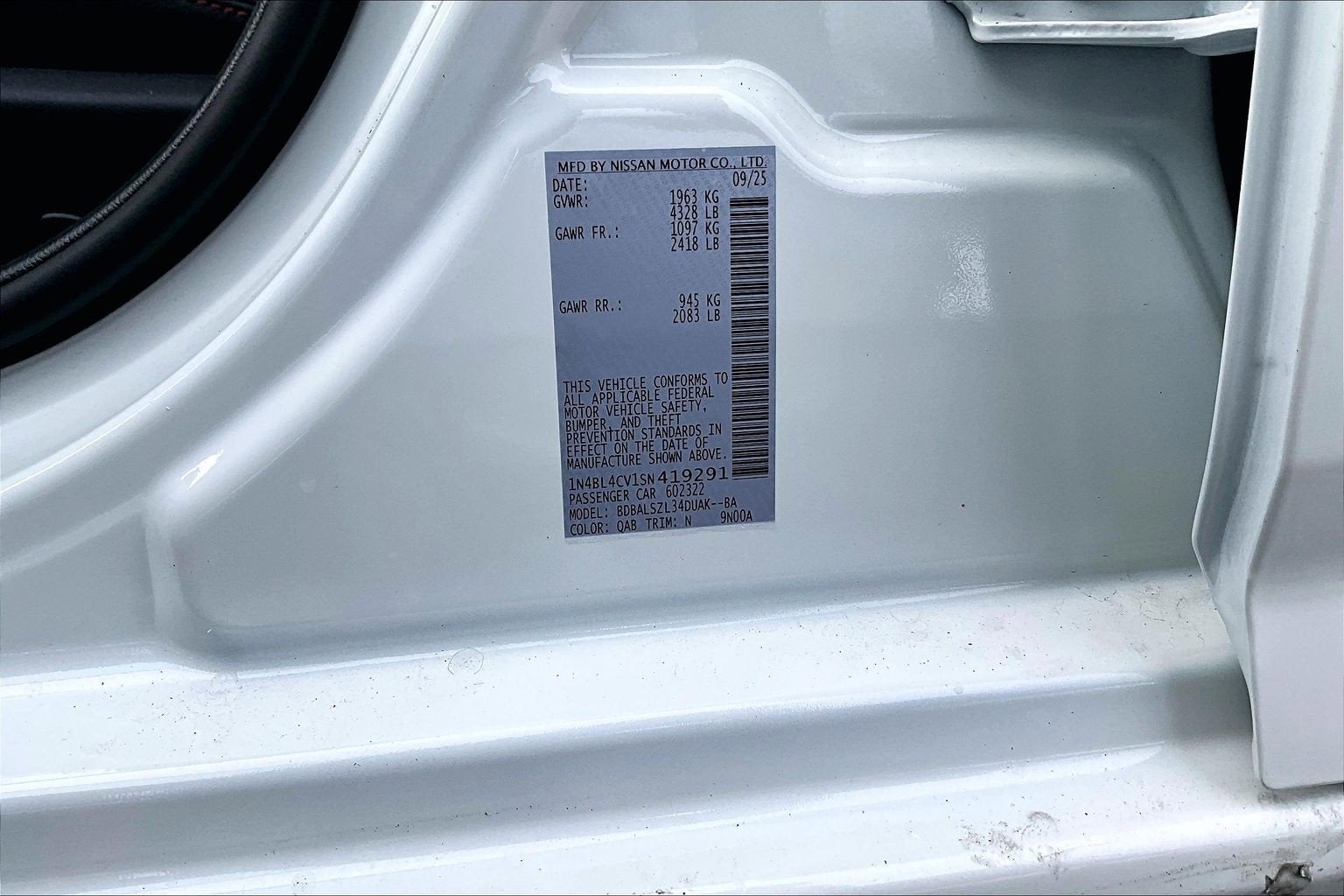 2025 Nissan Altima SR