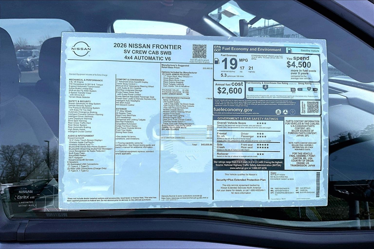 2026 Nissan Frontier SV