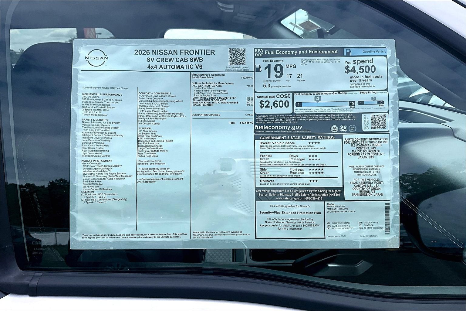 2026 Nissan Frontier SV