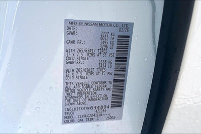 2026 Nissan Frontier SV
