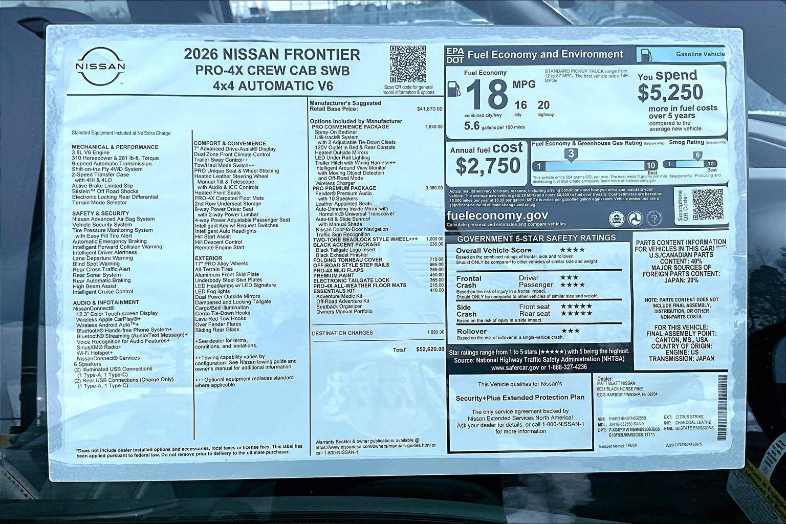 2026 Nissan Frontier PRO-4X