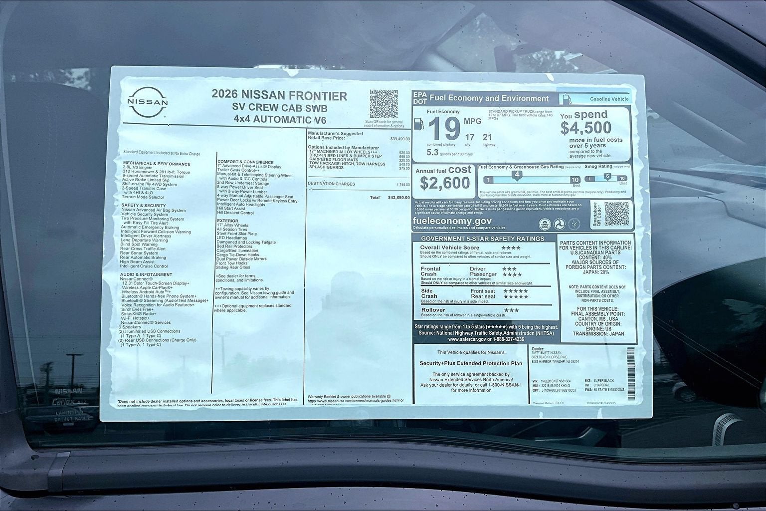 2026 Nissan Frontier SV