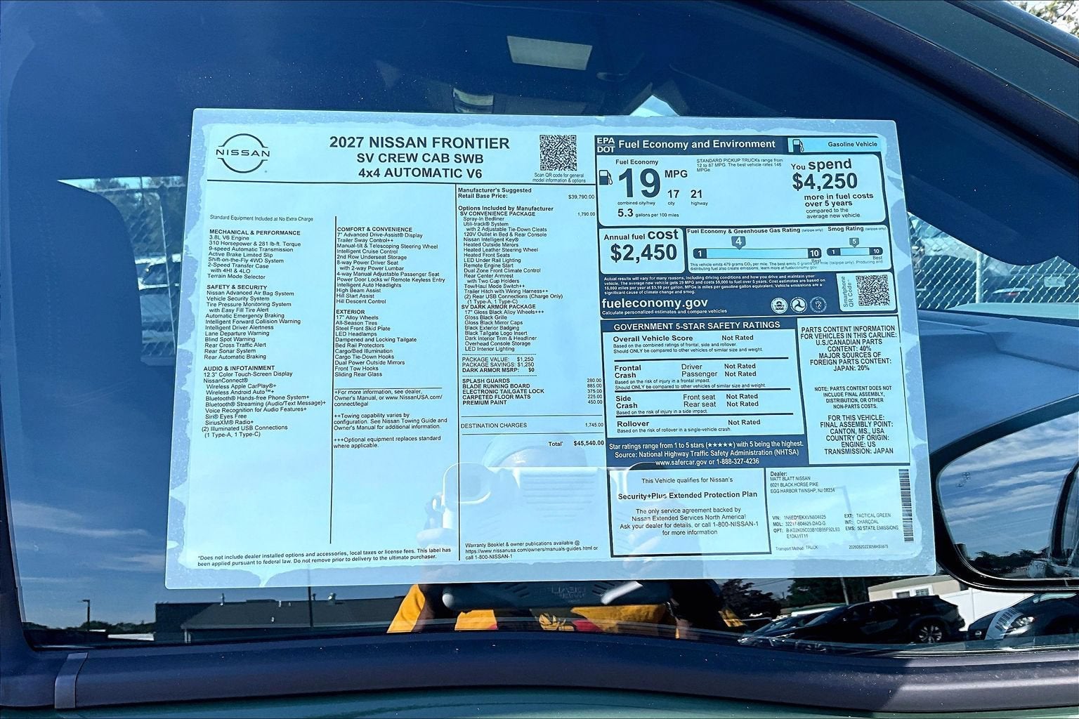 2027 Nissan Frontier SV