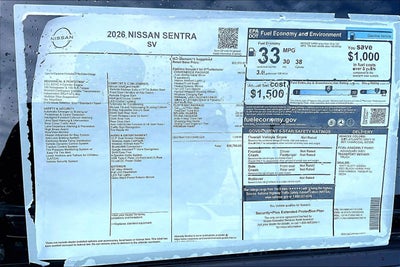 2026 Nissan Sentra SV