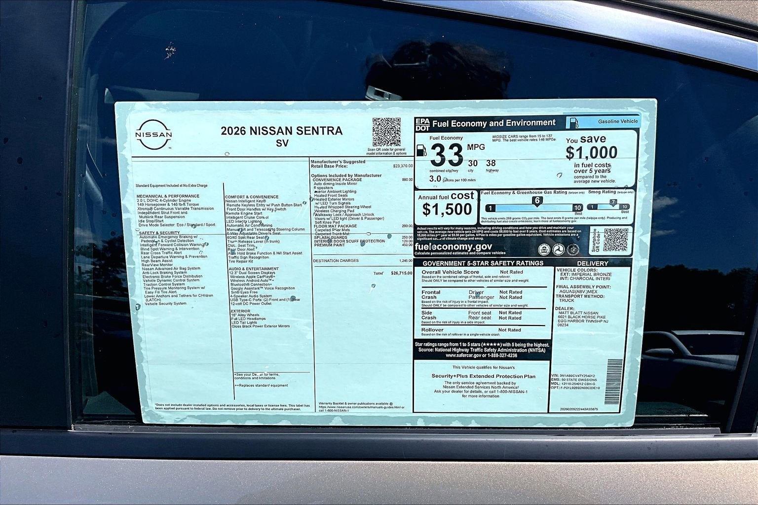 2026 Nissan Sentra SV