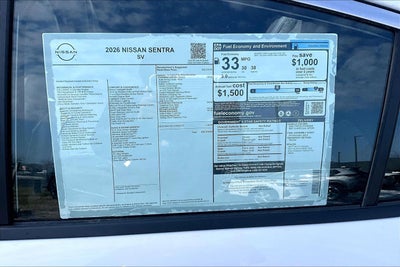 2026 Nissan Sentra SV