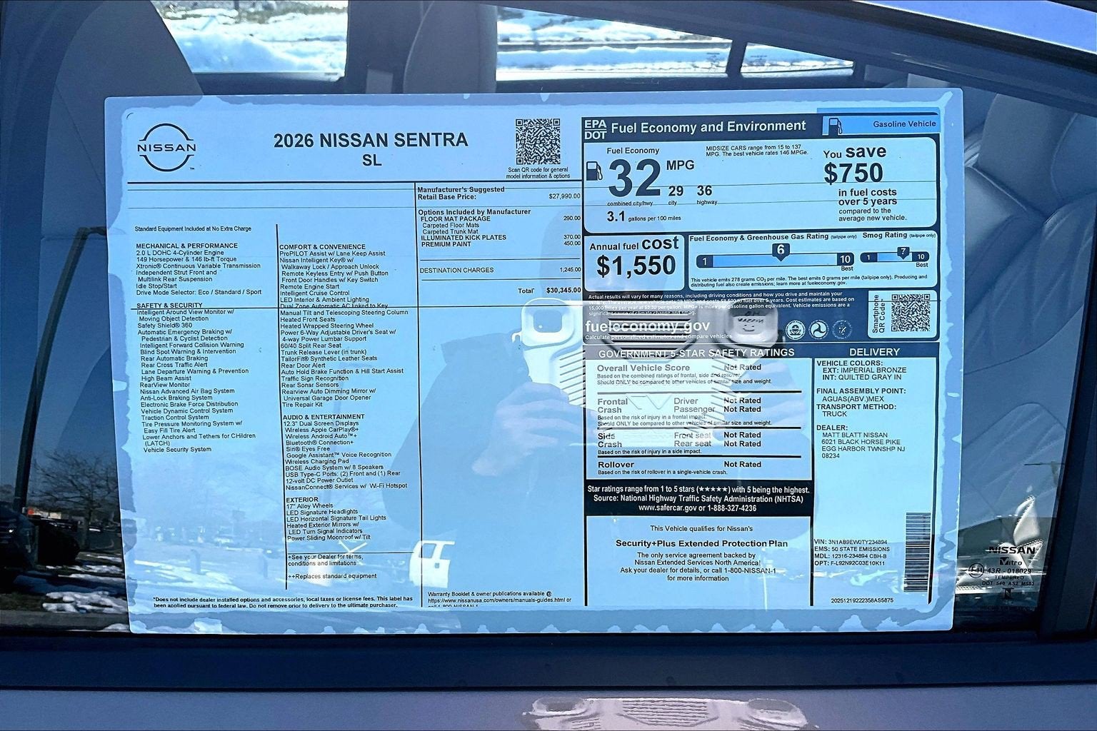 2026 Nissan Sentra SL