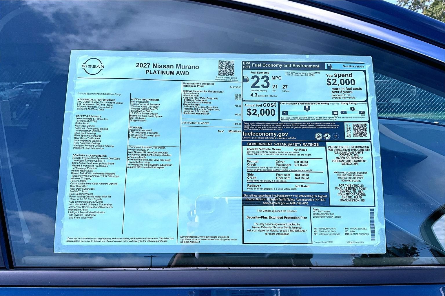 2027 Nissan Murano Platinum
