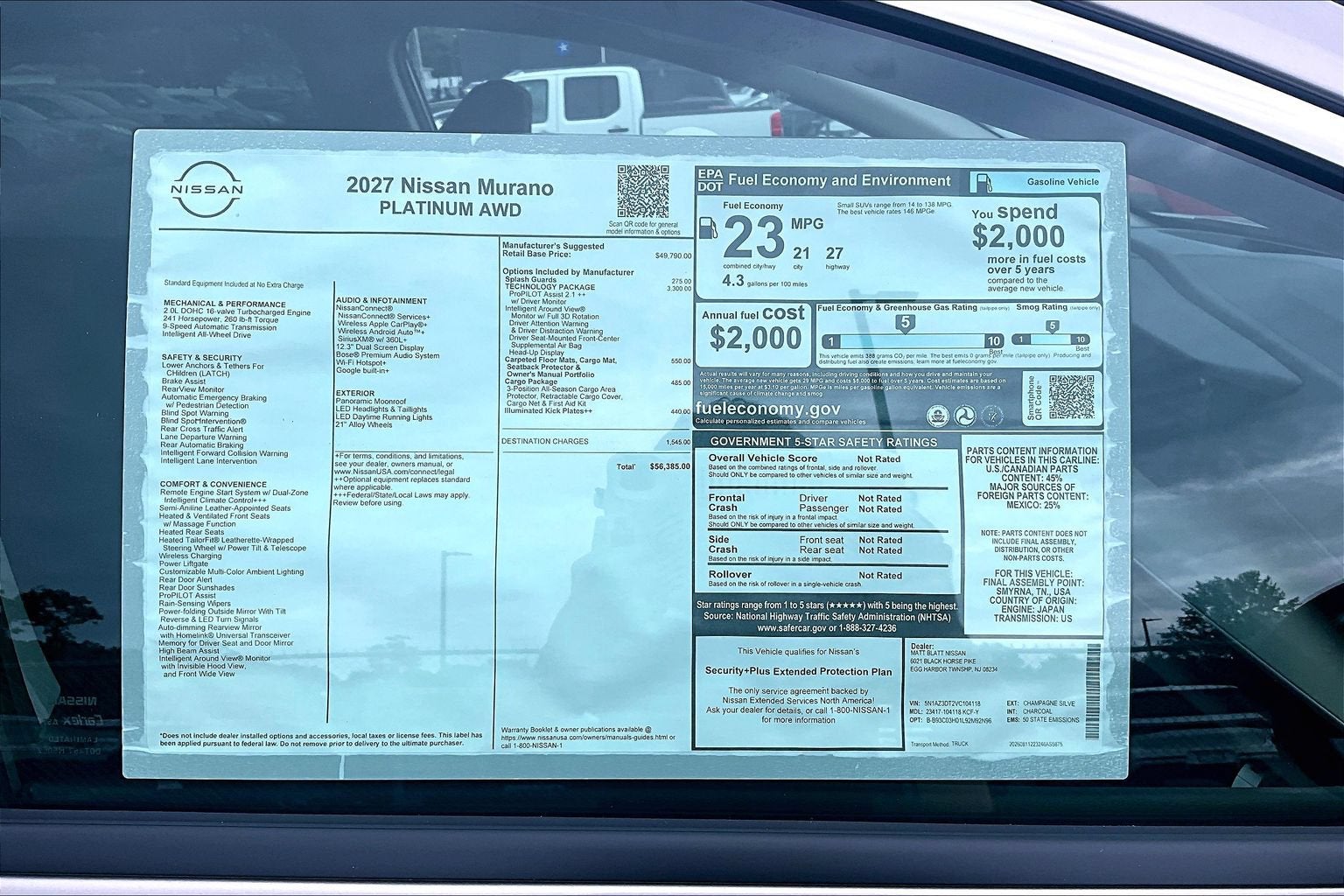 2027 Nissan Murano Platinum