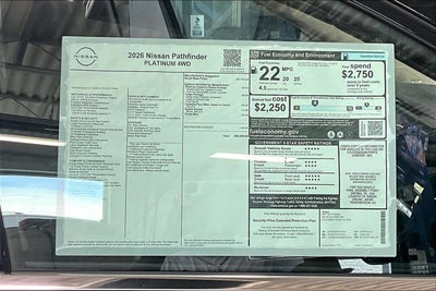 2026 Nissan Pathfinder Platinum