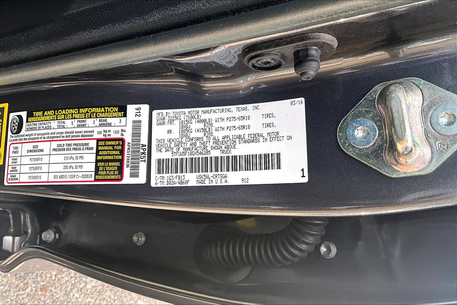 2016 Toyota Tundra 4WD Truck SR5