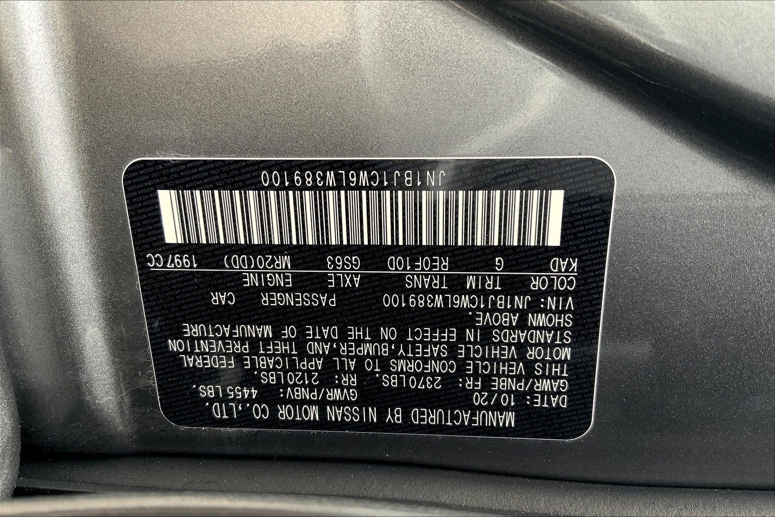 2020 Nissan Rogue Sport S