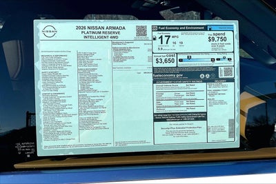 2026 Nissan Armada Platinum Reserve