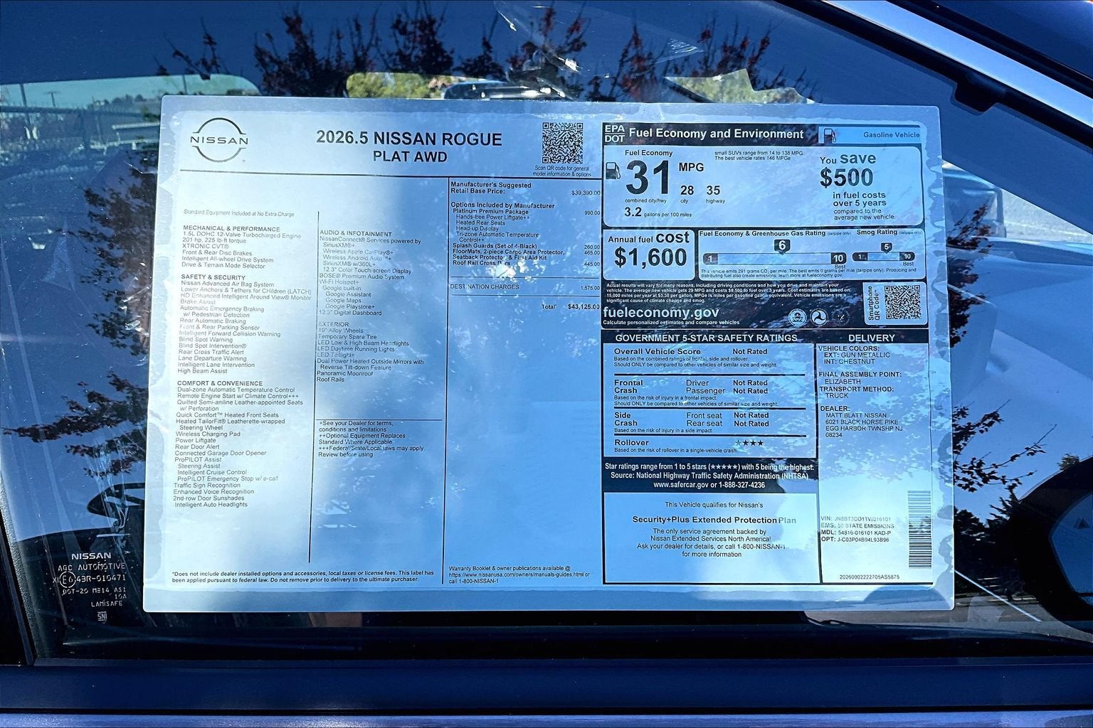 2026 Nissan Rogue Platinum