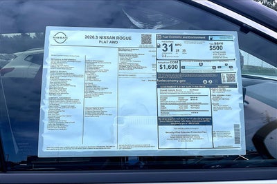 2026 Nissan Rogue Platinum