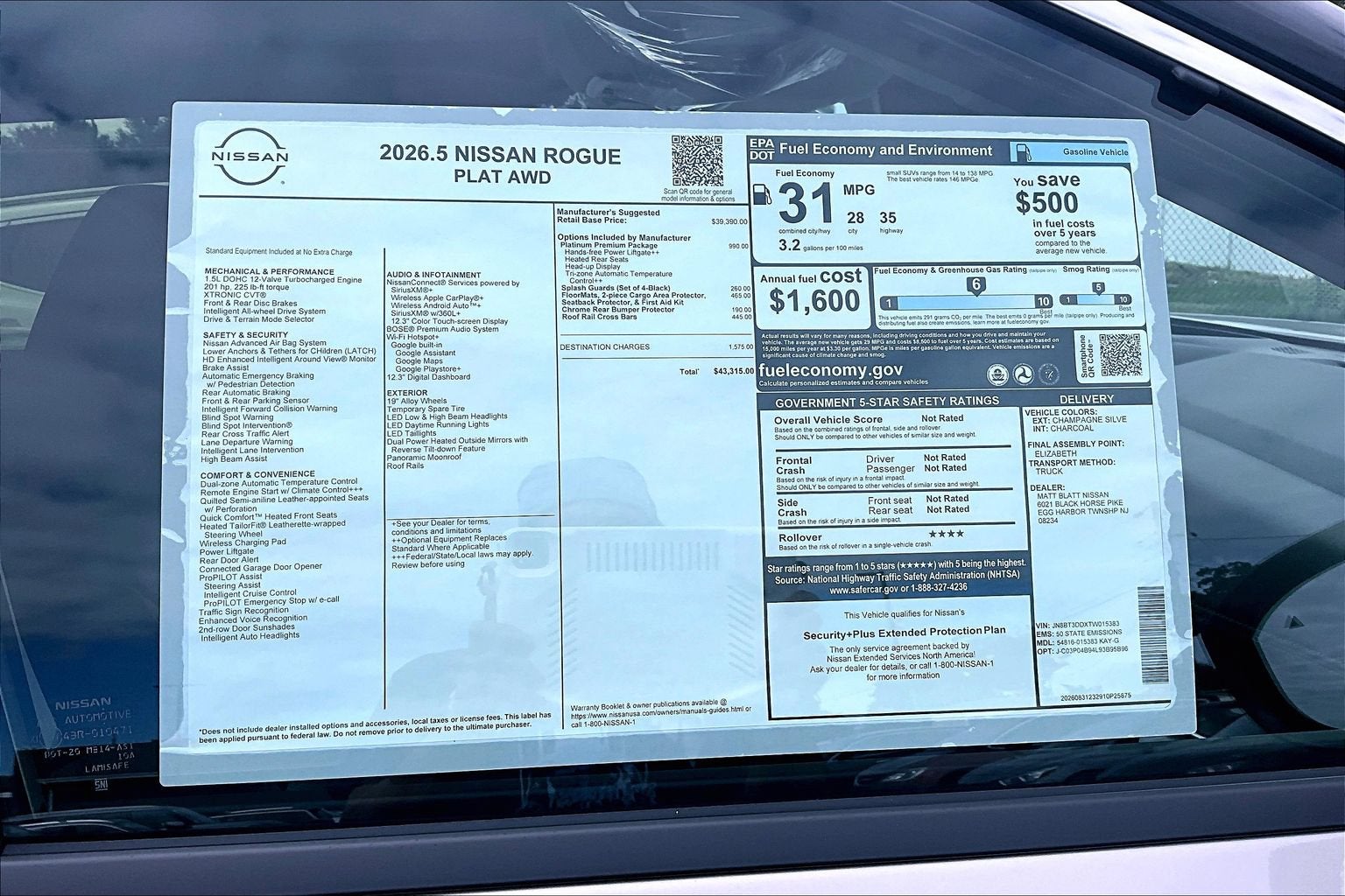 2026 Nissan Rogue Platinum