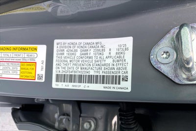 2026 Honda Civic Sedan Hybrid Sport Touring