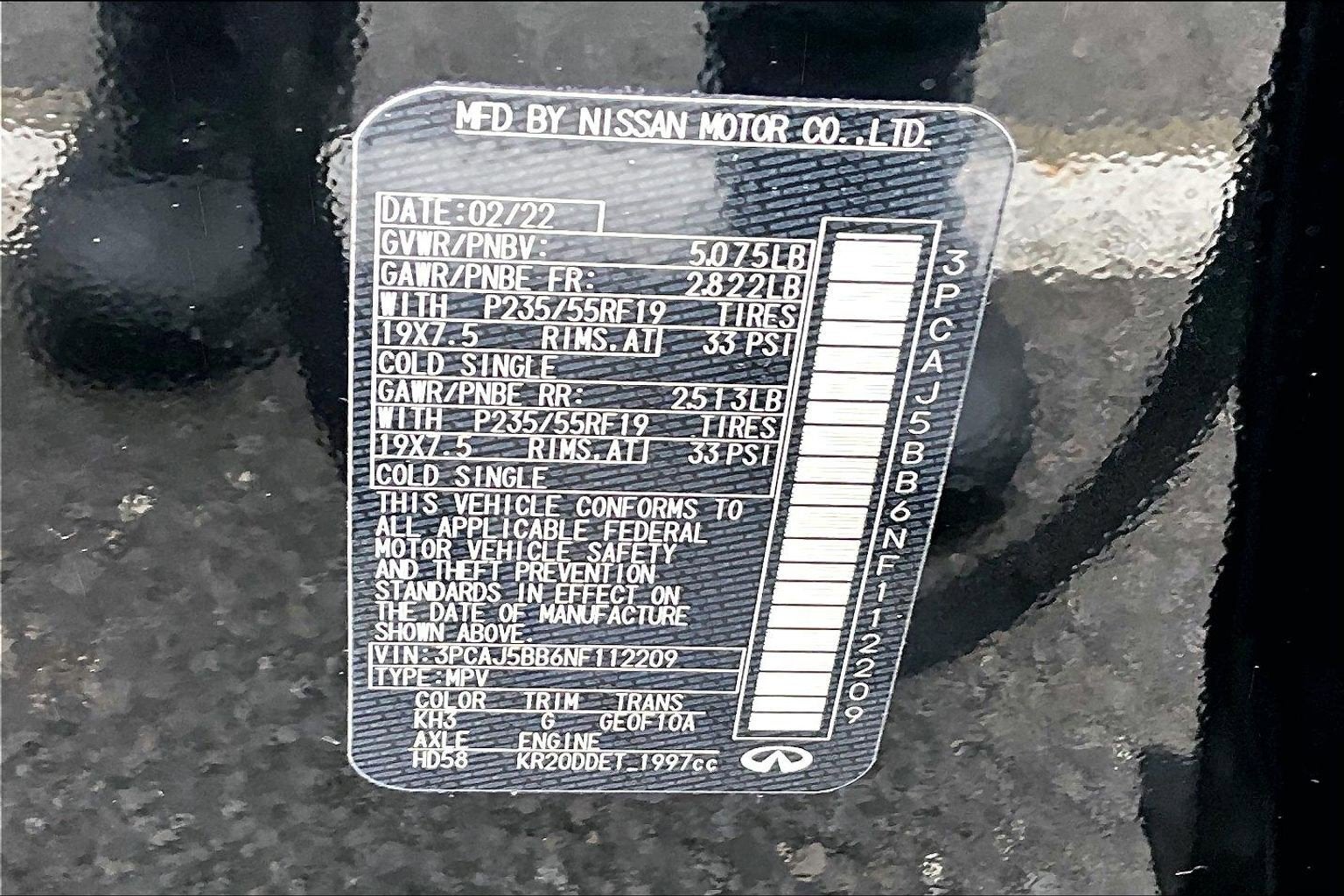 2022 INFINITI QX50 LUXE AWD