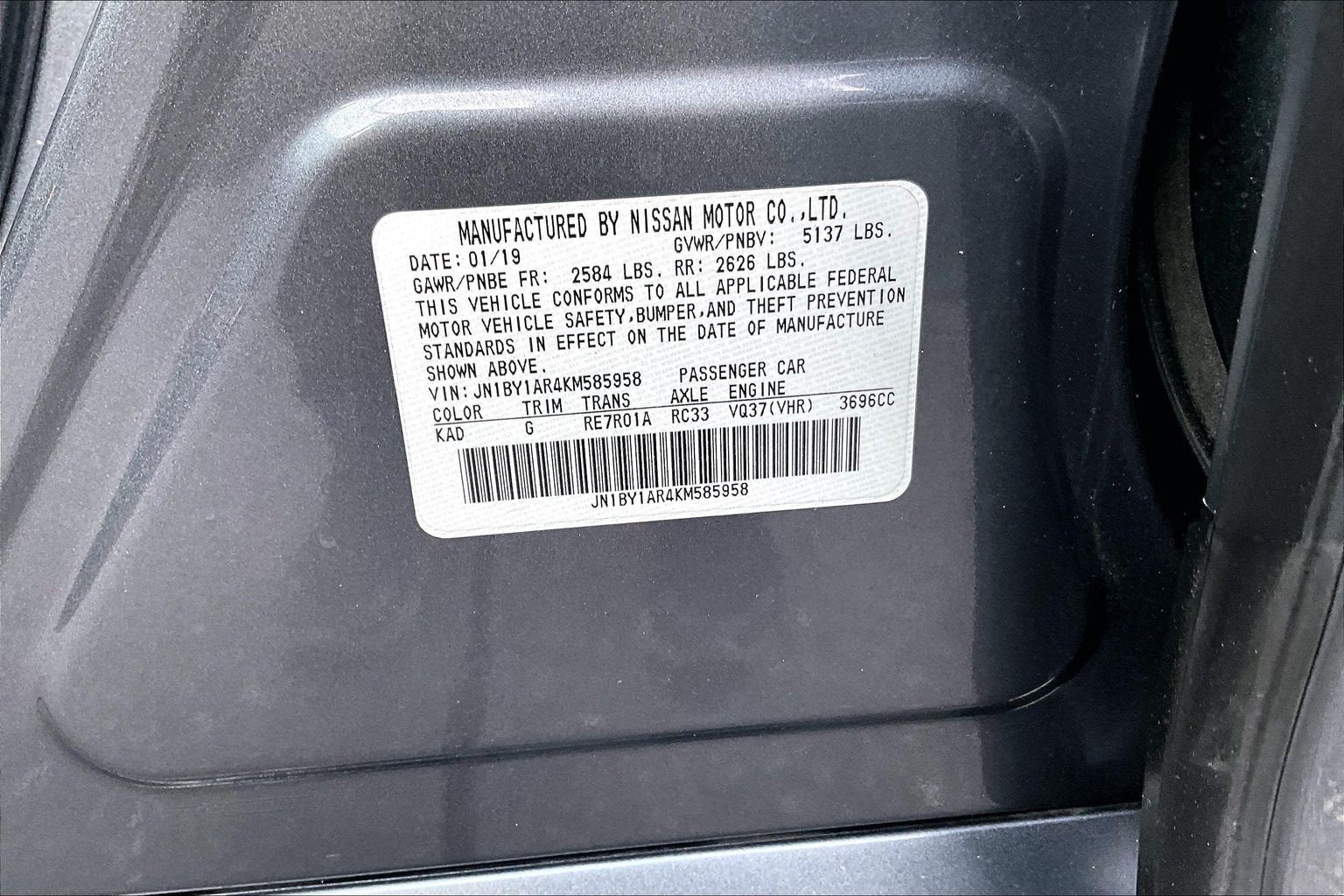 2019 INFINITI Q70 3.7 LUXE AWD