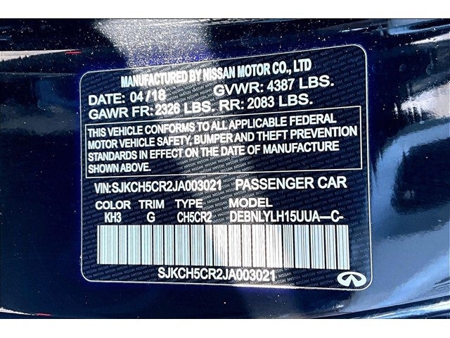 2018 INFINITI QX30 ESSENTIAL