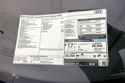 2023 Audi R8 Spyder V10 performance