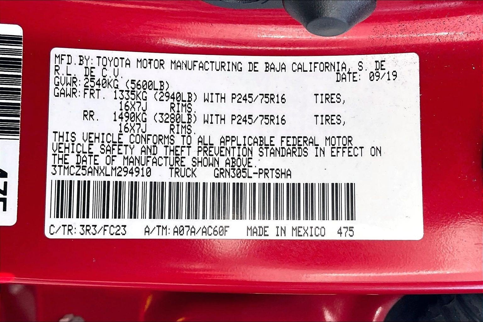 2020 Toyota Tacoma 4WD SR5