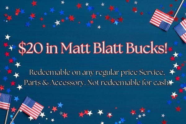 $20.00 in Matt Blatt Bucks